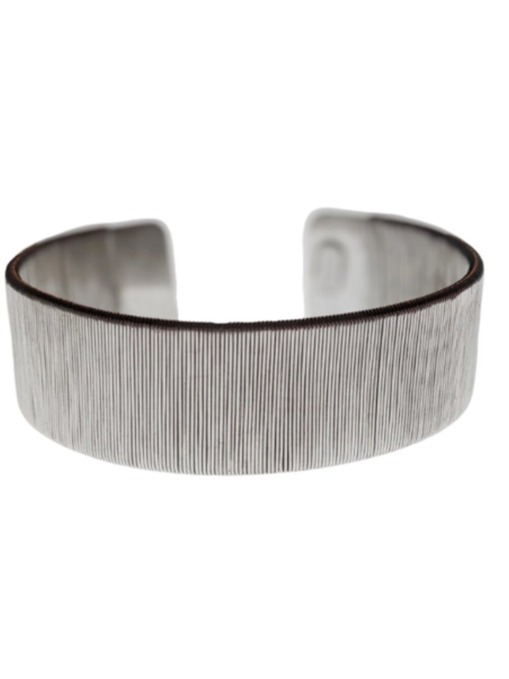 Pianegonda Sterling Silver Textured Cuff Bracelet Wide Modern Italy Designer